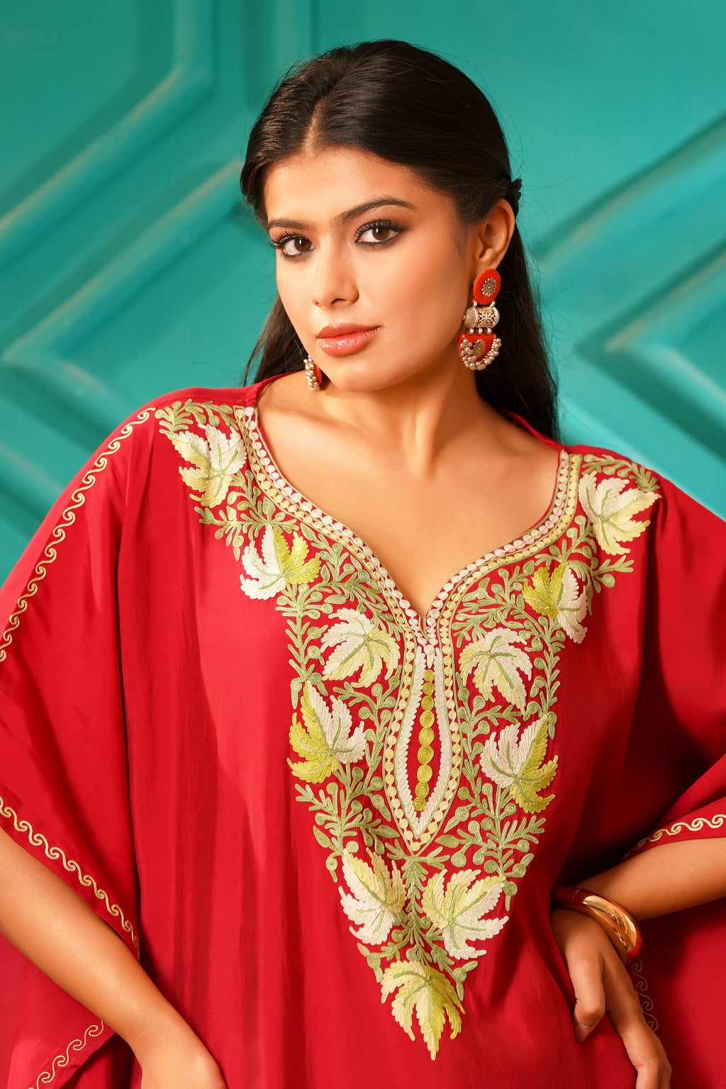 Regal & Heritage - KAFTAN-Muslin cotton Co-ord set-2pc - Ruby Heritage