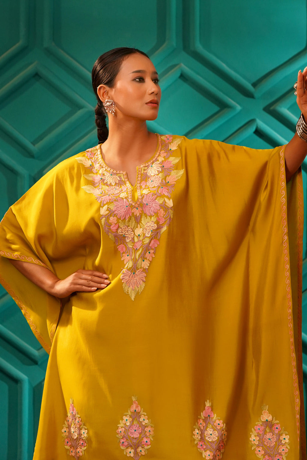 Regal & Heritage - KAFTAN-Muslin cotton Co-ord set-2pc - Vintage Ochre