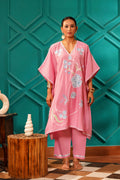 Regal & Heritage - KAFTAN-Muslin cotton Co-ord set-2pc - cherry blossom
