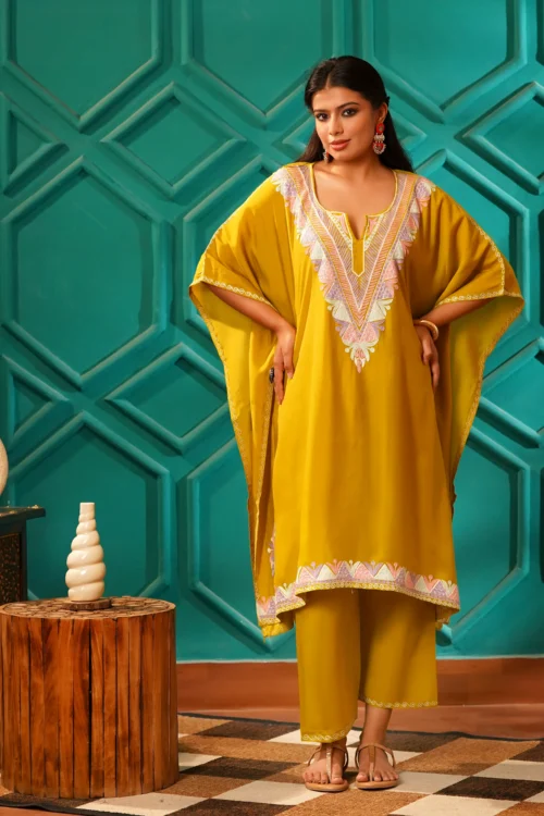 Regal & Heritage – KAFTAN-Muslin cotton Co-ord set-2pc