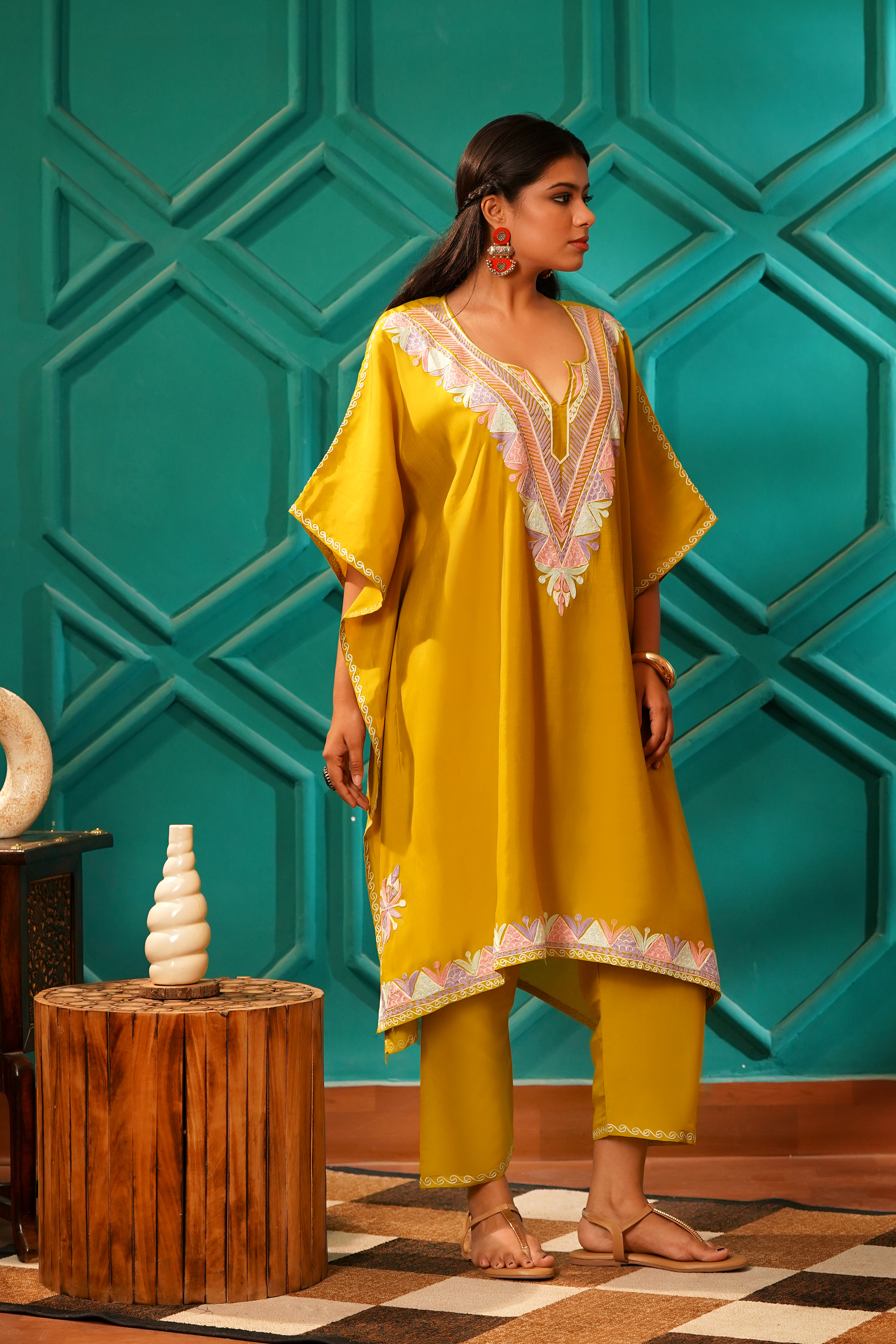 Regal & Heritage - KAFTAN-Muslin cotton Co-ord set-2pc - Image 3